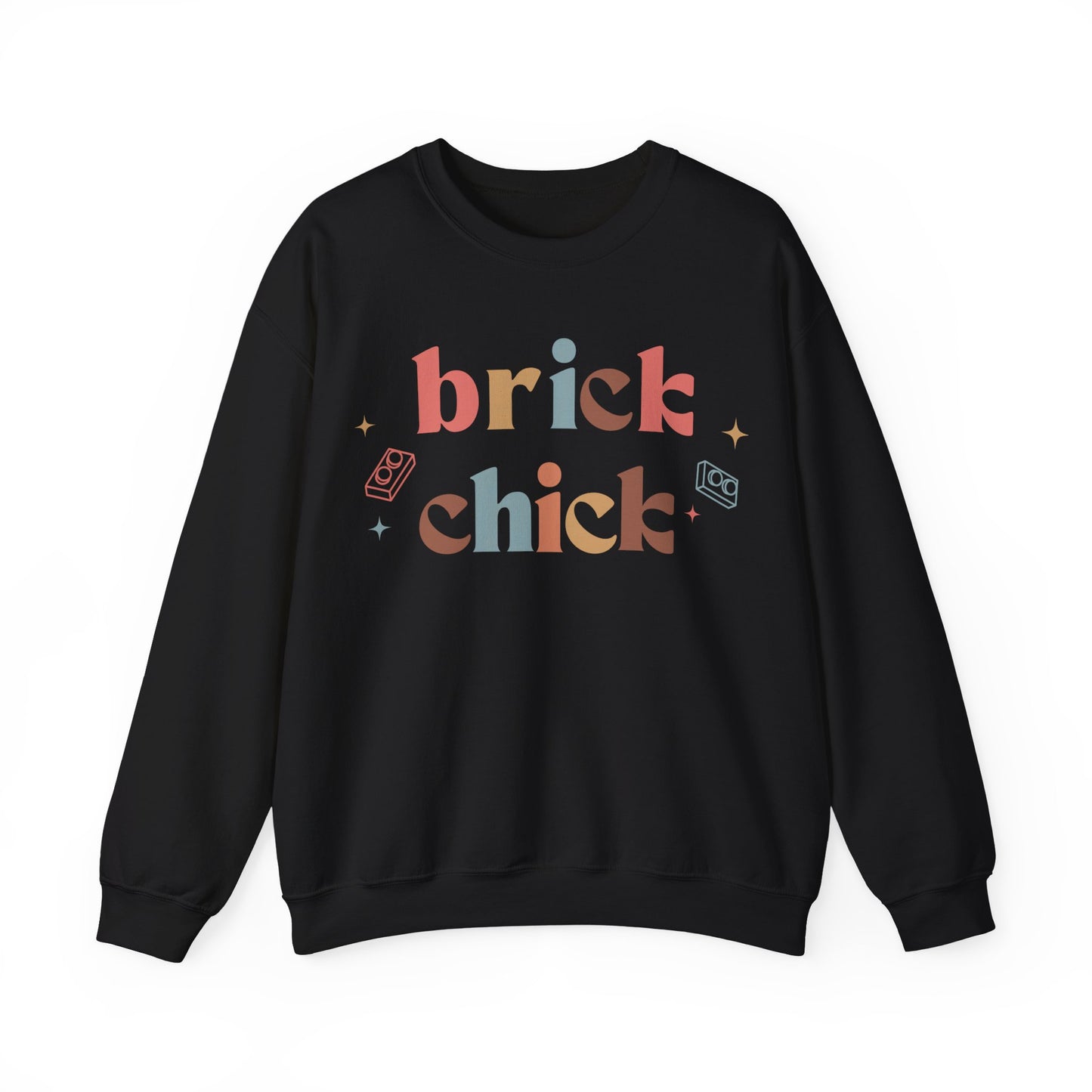 Brick Chick, LEGO Inspired Crewneck Sweatshirt