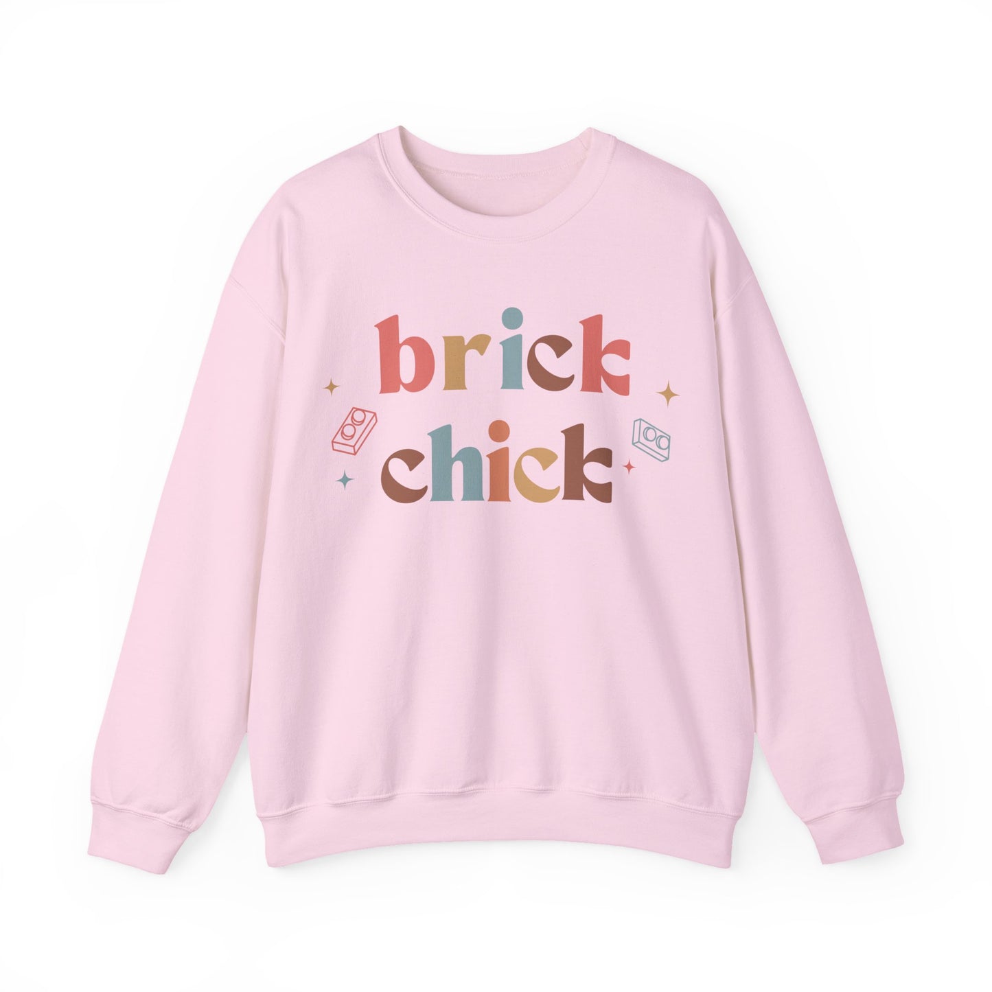 Brick Chick, LEGO Inspired Crewneck Sweatshirt