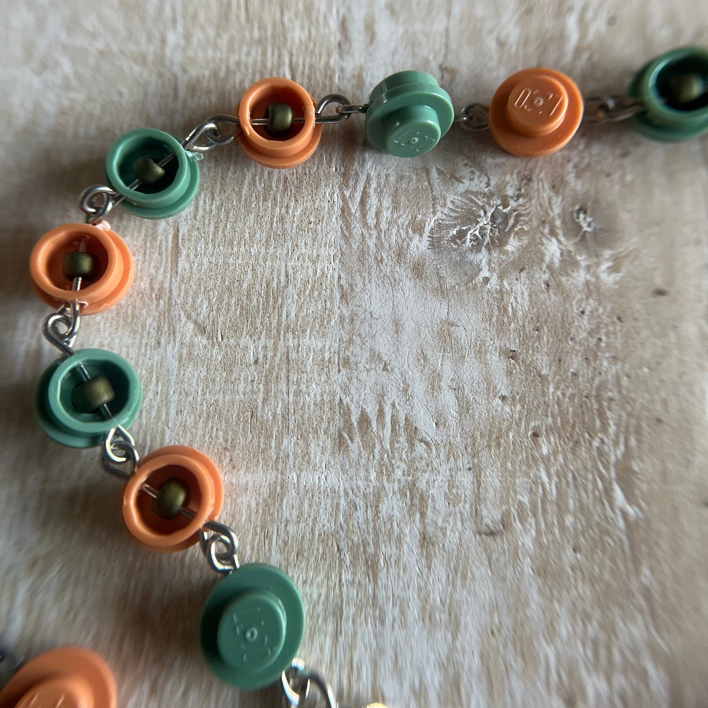 Sand Green and Dark Nougat Rosary