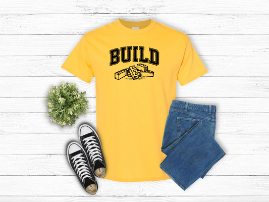 College Build, LEGO Inspired T-shirt