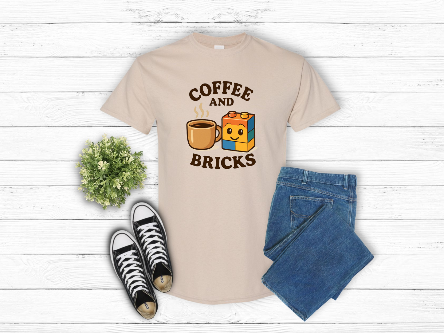 Coffee and Bricks, LEGO Inspired Shirt