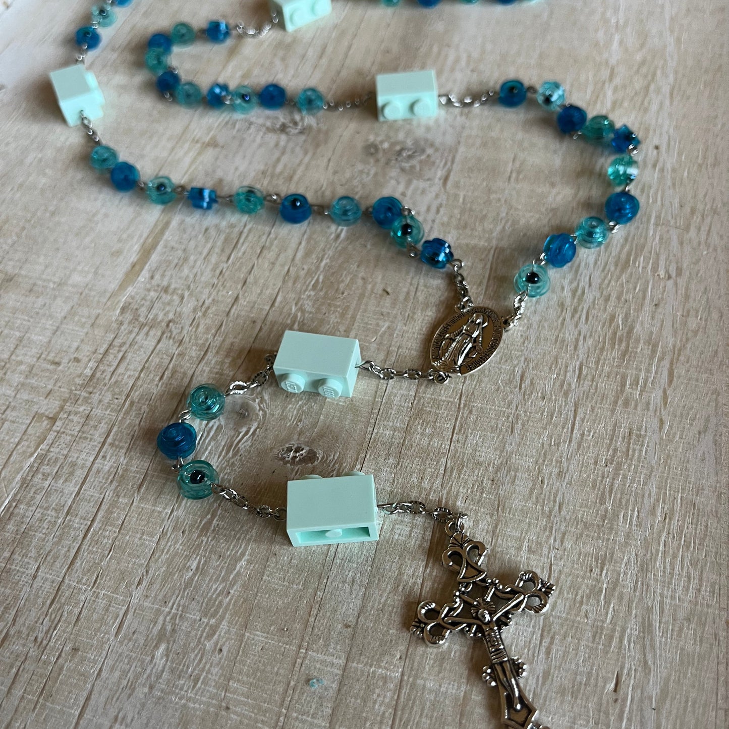 Blue Translucent Rosary