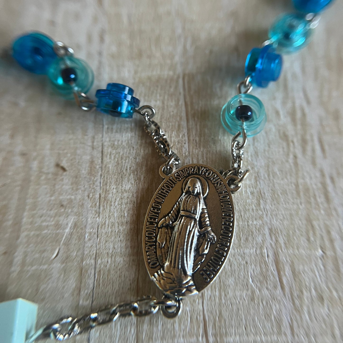 Blue Translucent Rosary