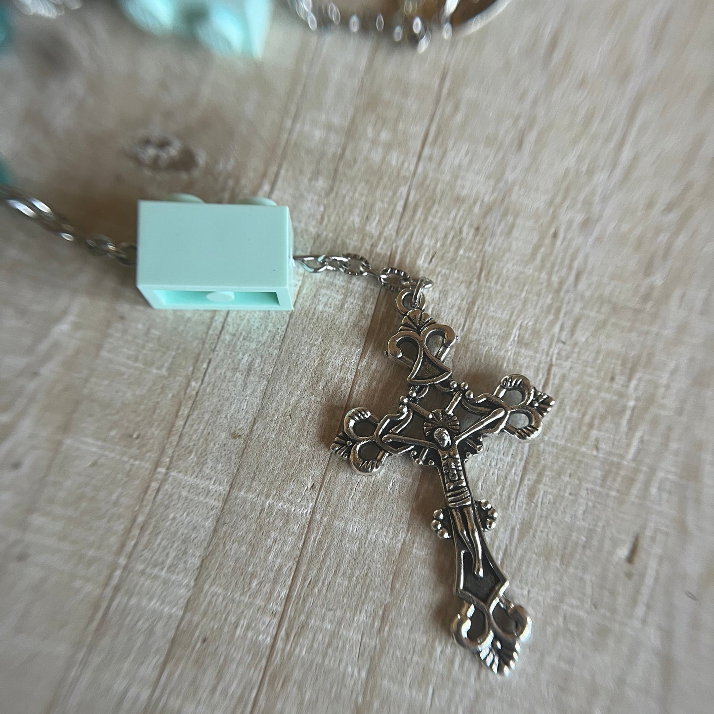 Blue Translucent Rosary