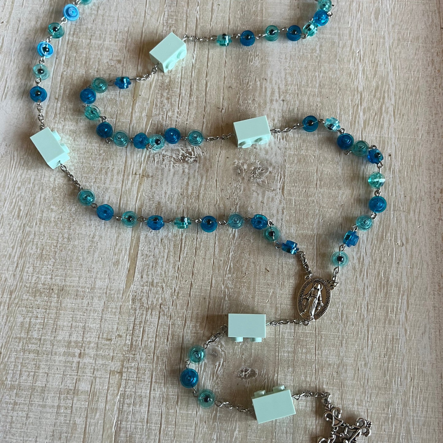 Blue Translucent Rosary