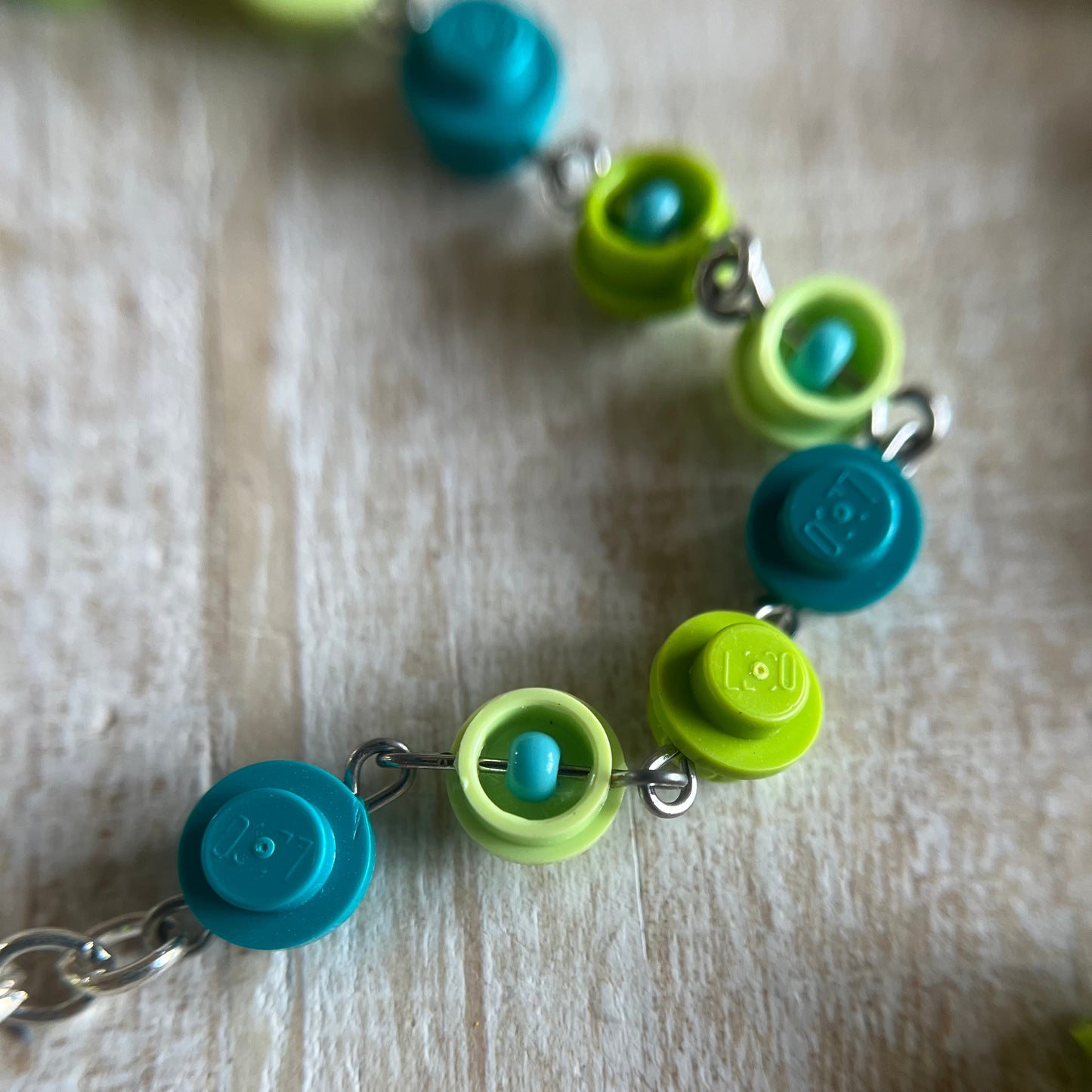 Lime, Yellowish Green and Dark Turquoise Rosary