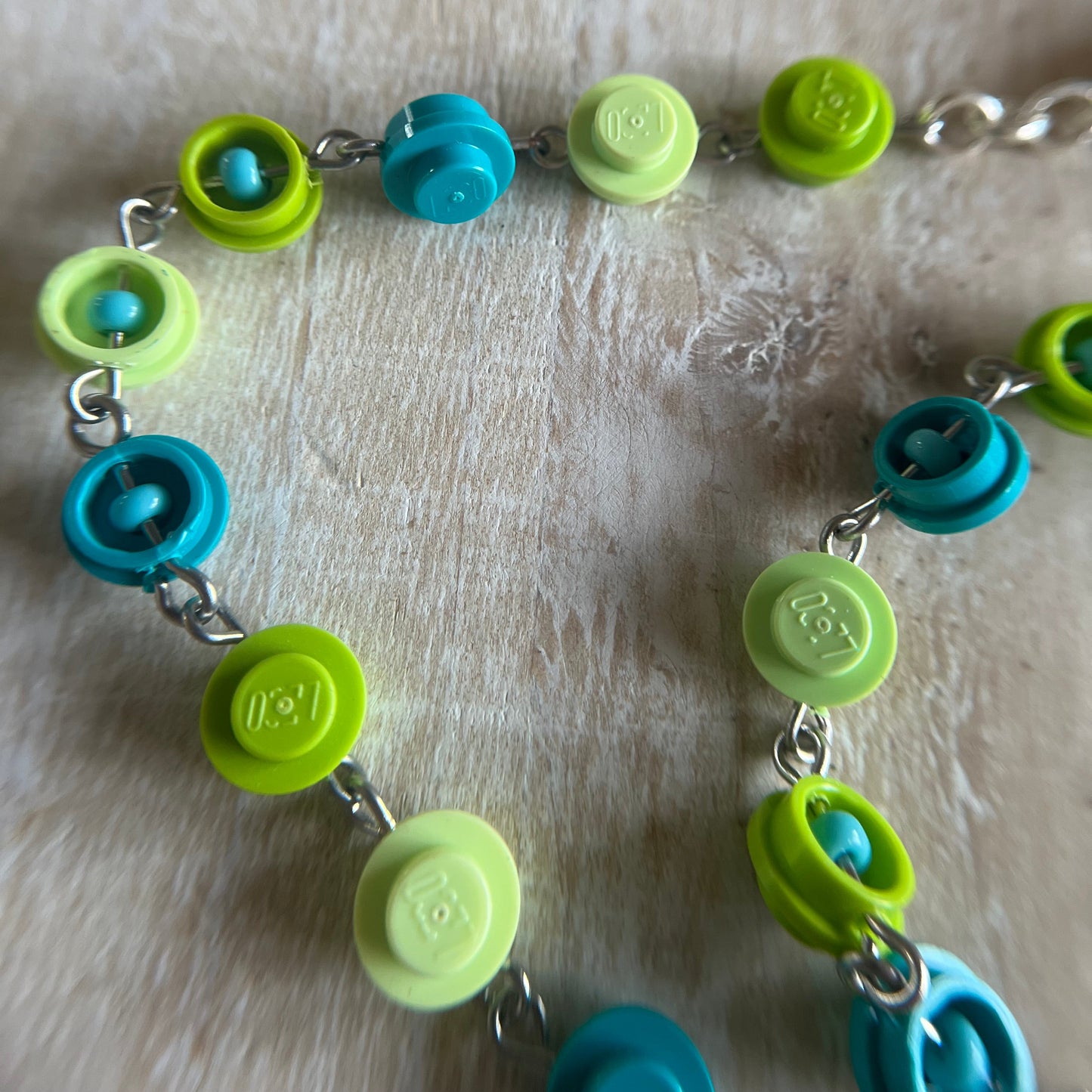 Lime, Yellowish Green and Dark Turquoise Rosary