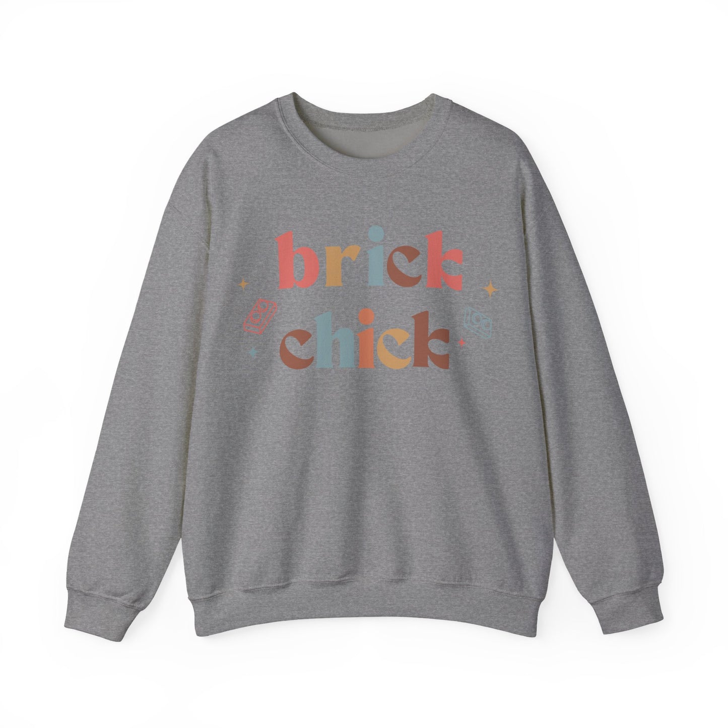 Brick Chick, LEGO Inspired Crewneck Sweatshirt