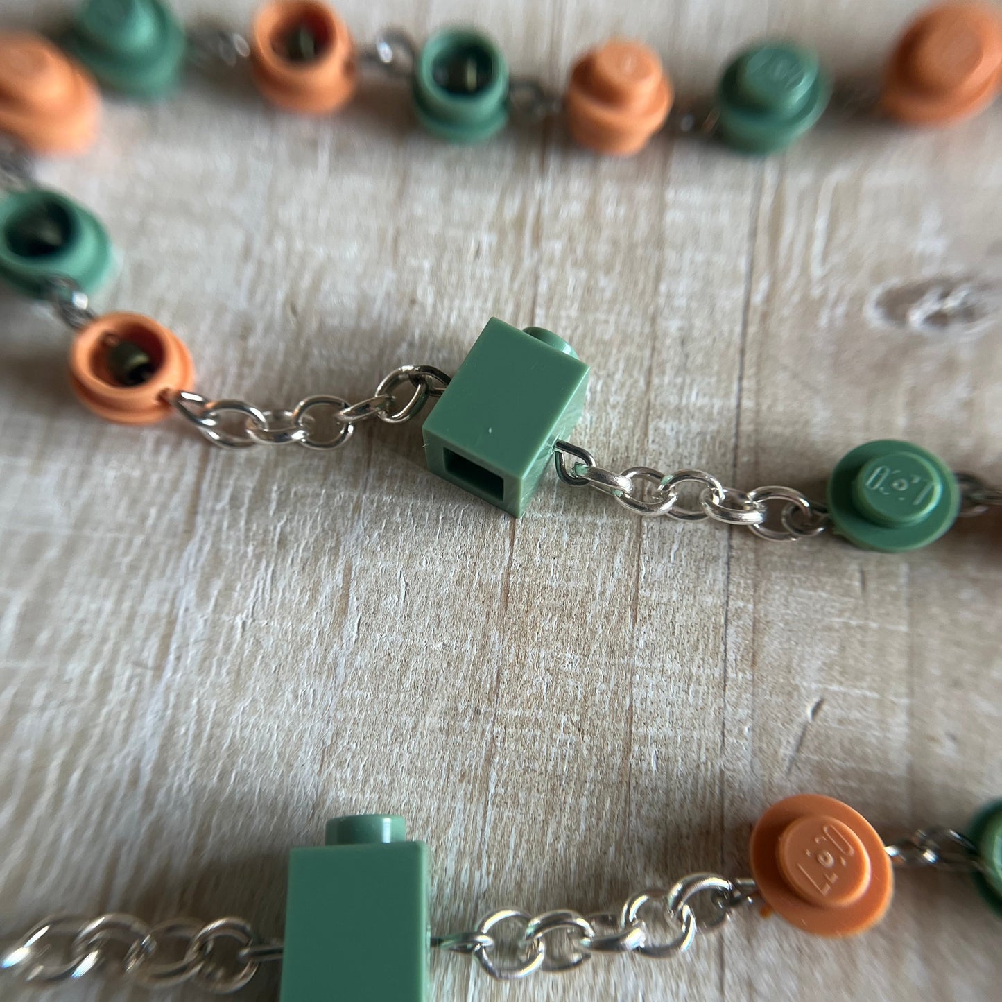 Sand Green and Dark Nougat Rosary
