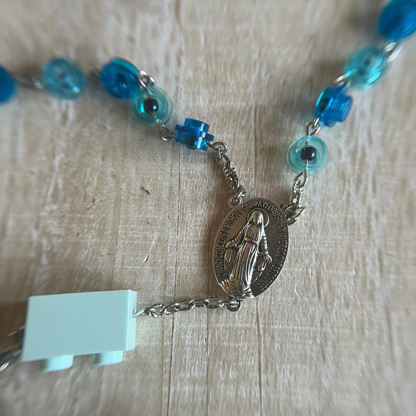 Blue Translucent Rosary