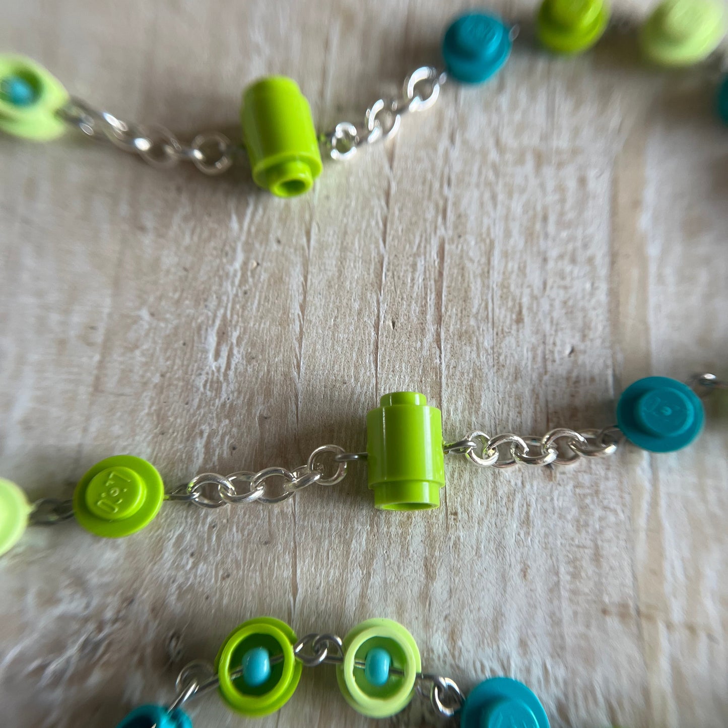 Lime, Yellowish Green and Dark Turquoise Rosary