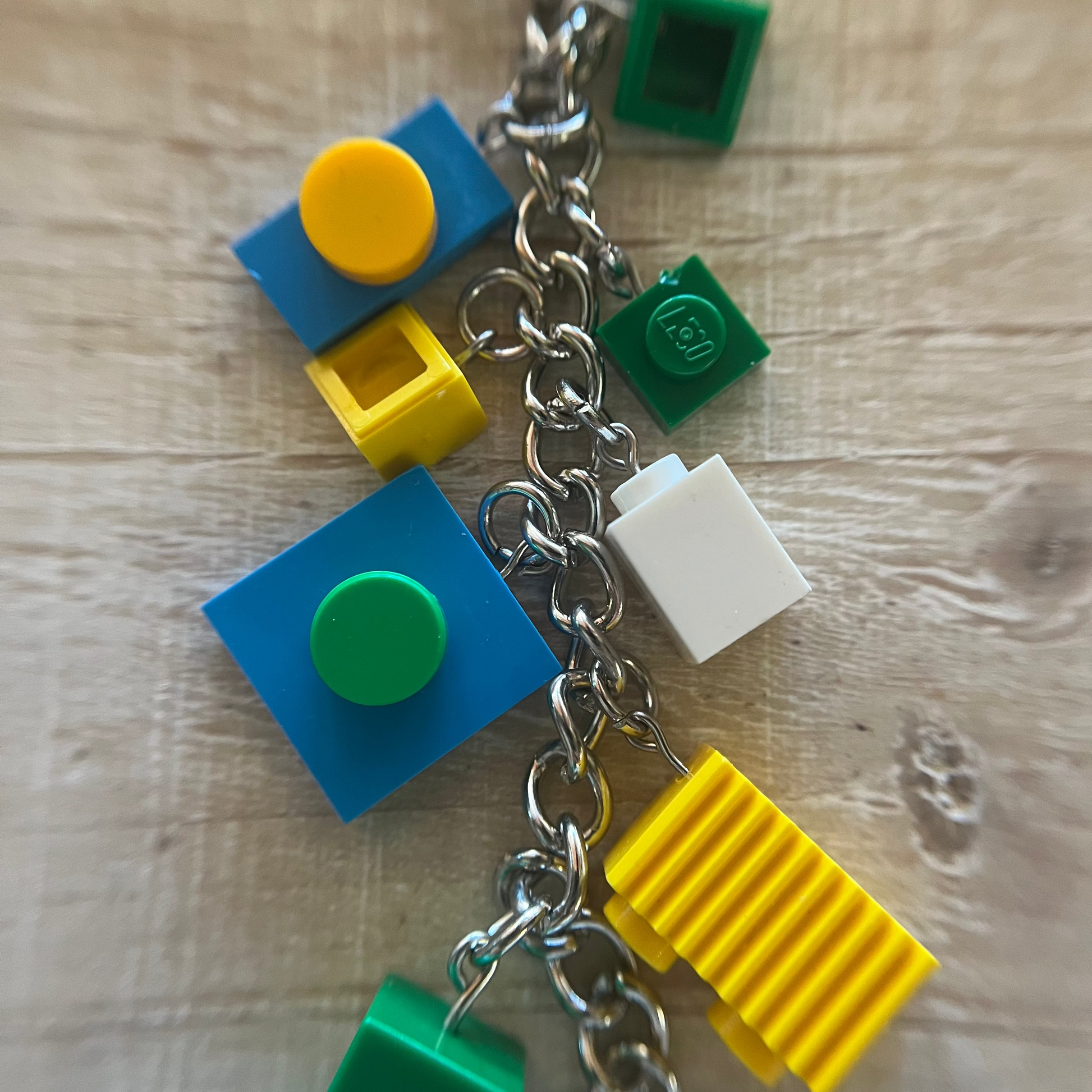 Keychain with a LEGO Minecraft chicken jockey