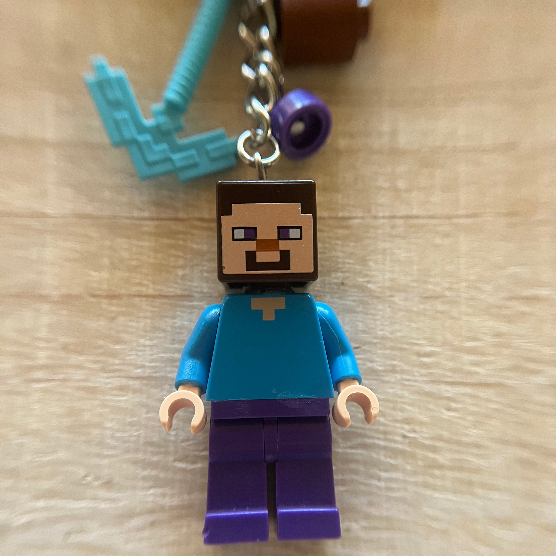 Lego Steve Minifigure Keychain