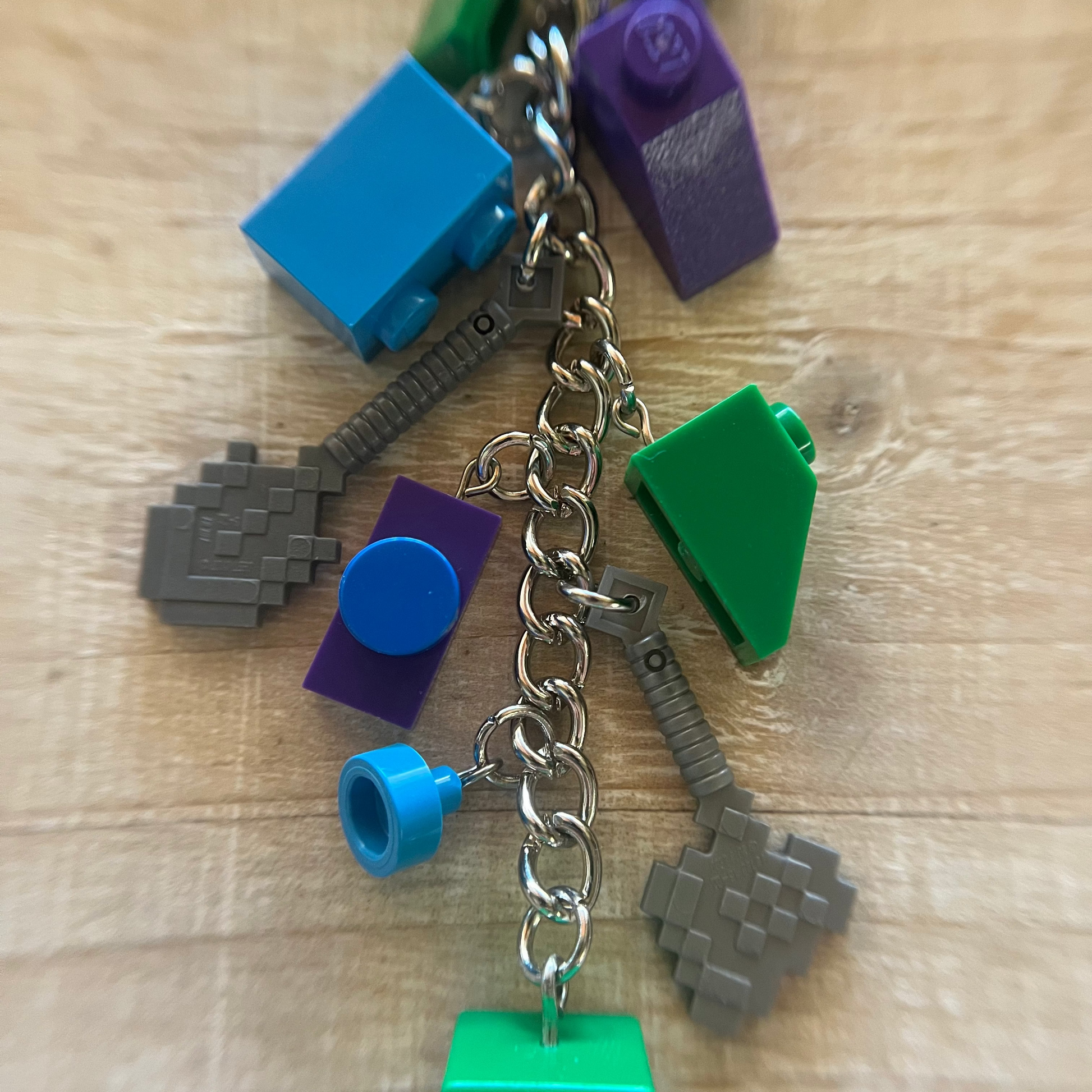 LEGO Minecraft zombie minifigure keychain
