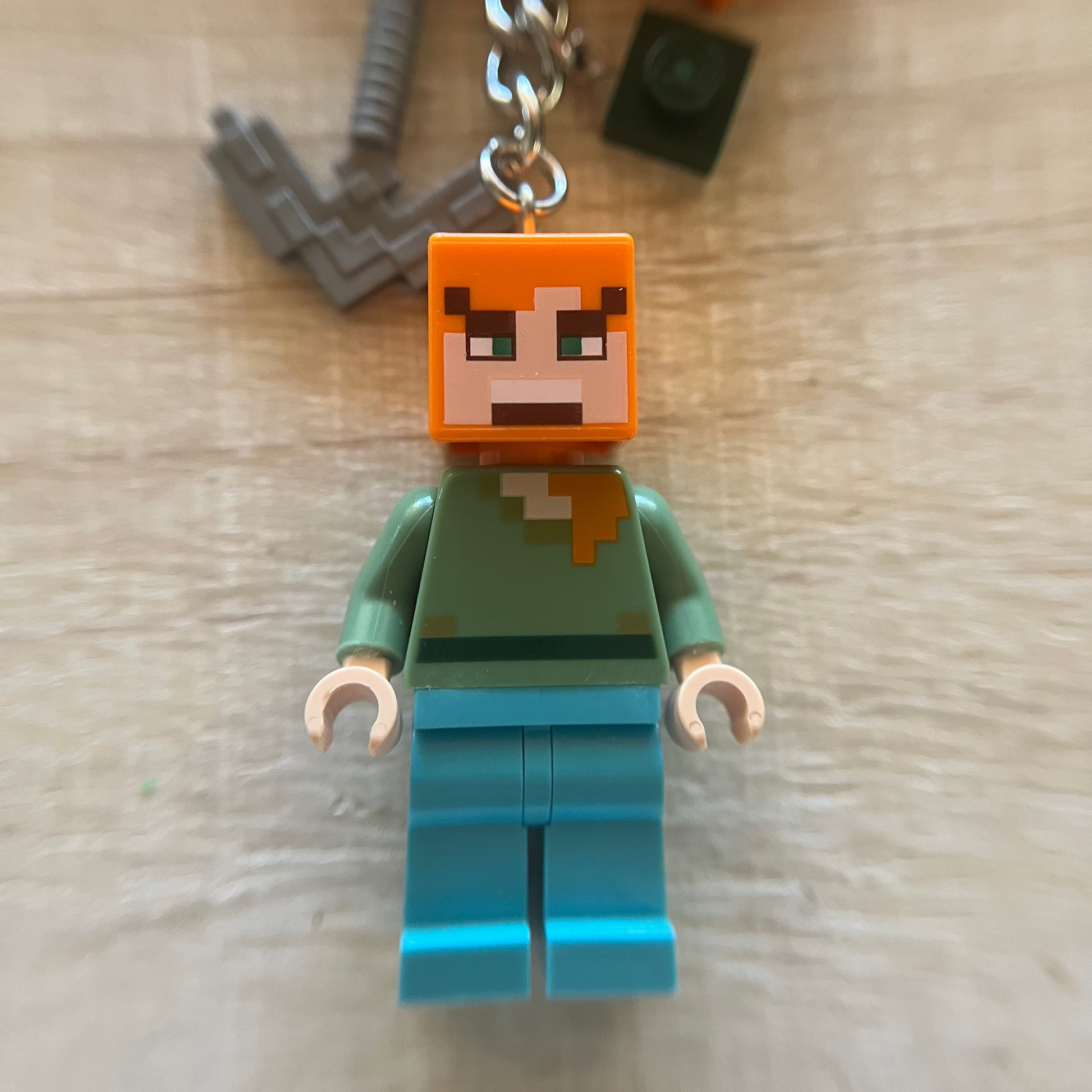 LEGO Minecraft Alex minifigure keychain
