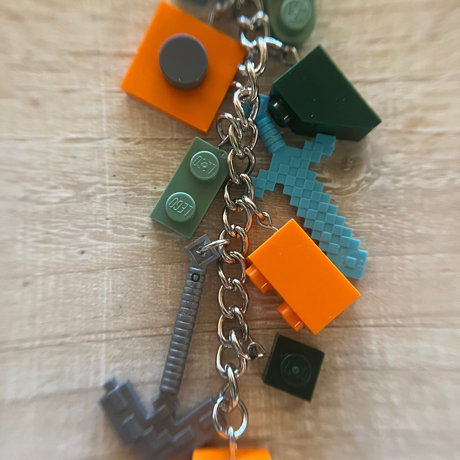 LEGO Minecraft Alex minifigure keychain